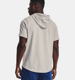 Flash Sale Under Armour Felpa Con Cappuccio A Maniche Corte Project Rock Terry Da Uomo Gray Matter / Black - 289