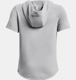 Online Under Armour Felpa Con Cappuccio A Maniche Corte Project Rock Da Ragazzo Mod Gray Light Heather / Black - 012