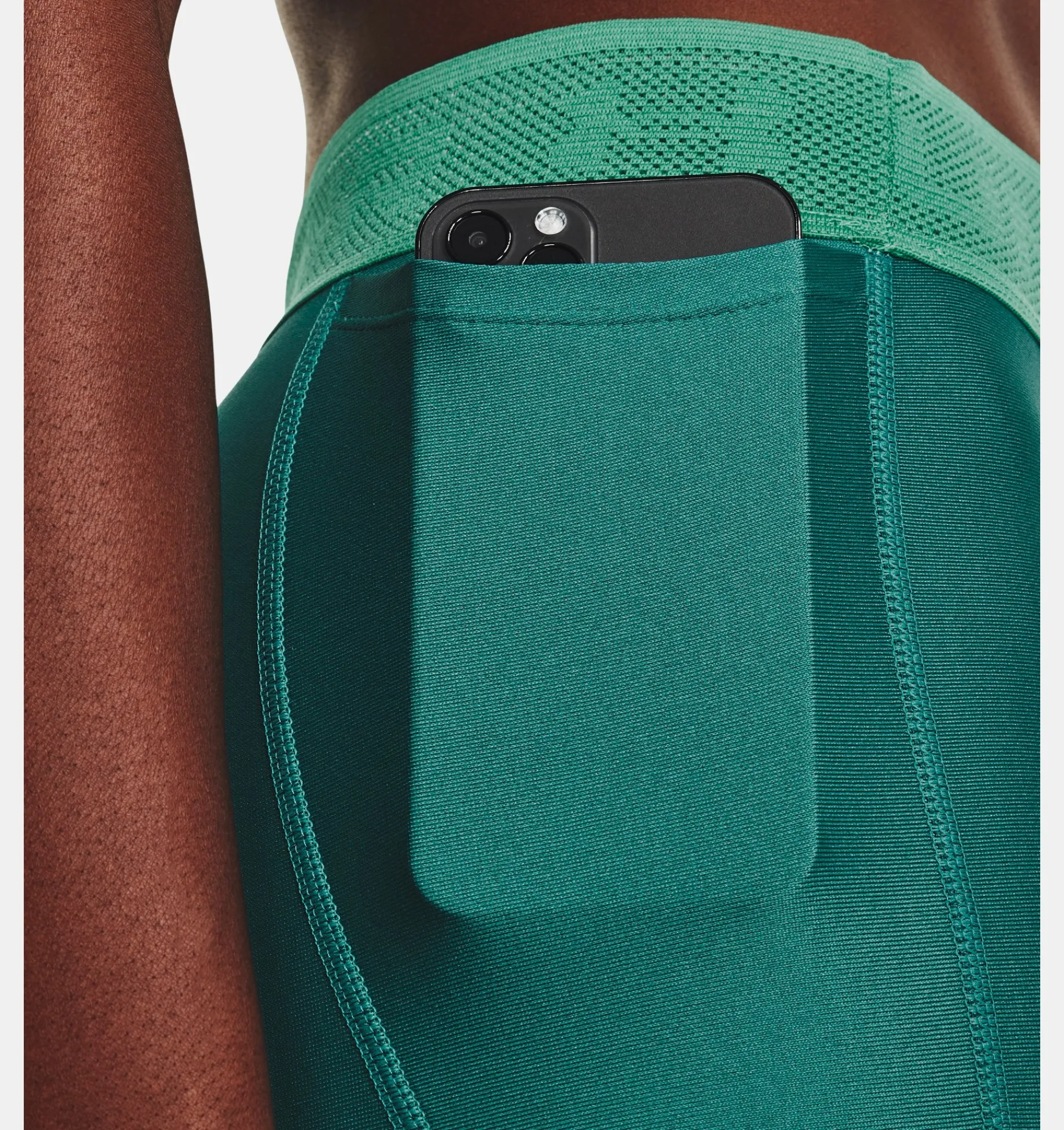 Best Sale Under Armour Leggings Heatgear® Branded Waistband Da Donna Coastal Teal / Birdie Green - 722