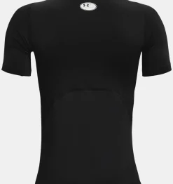 Cheap Under Armour Maglia A Manica Corta Heatgear® Armour Da Ragazzo Black / White - 001