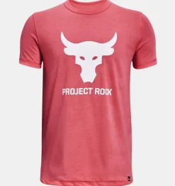 Best Under Armour Maglia A Manica Corta Project Rock Show Your Grid Da Ragazzo Calypso / White - 849