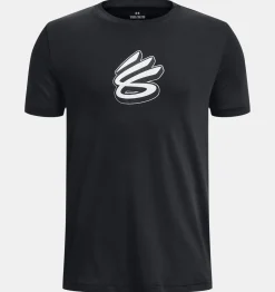 Store Under Armour Maglia A Maniche Corte Curry Drop Shadow Da Ragazzo Black - 001