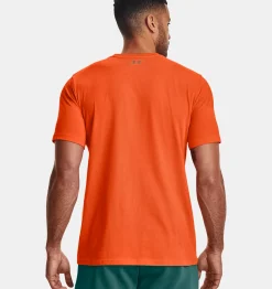Hot Under Armour Maglia A Maniche Corte Project Rock Training Da Uomo Team Orange / White - 800