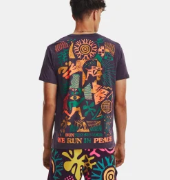 Flash Sale Under Armour Maglia A Maniche Corte Ua We Run In Peace Da Uomo Tux Purple / Reflective - 541