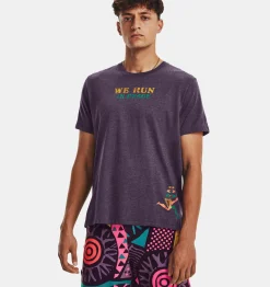 Flash Sale Under Armour Maglia A Maniche Corte Ua We Run In Peace Da Uomo Tux Purple / Reflective - 541