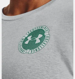 Store Under Armour Maglia A Maniche Corte Ua Collegiate Varsity Da Donna Mod Gray Light Heather / Birdie Green - 011