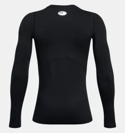 Shop Under Armour Maglia A Maniche Lunghe Coldgear® Da Ragazzo Black / White - 001