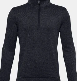 Sale Under Armour Maglia Ua Sweaterfleece ½ Zip Da Ragazzo Black / Pitch Gray - 001