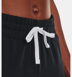 Sale Under Armour Pantaloni Ua Rival Terry Flare Crop Da Donna Black / White - 001