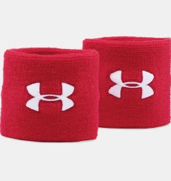 Fashion Under Armour Polsino Ua 8 Cm Performance Da Uomo - Confezione Da 2 Red / White - 600