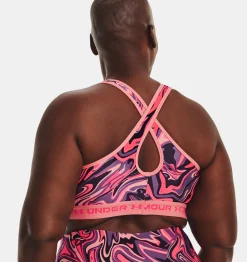 Fashion Under Armour Reggiseno Sportivo Armour® Mid Crossback Print Da Donna Posh Pink / Pink Shock - 603