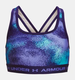 Online Under Armour Reggiseno Sportivo Ua Crossback Printed Da Ragazza Sonar Blue / Baja Blue - 468