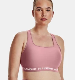 Discount Under Armour Reggiseno Sportivo Ua Crossback Mid Da Donna Pink Elixir / White - 697