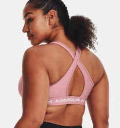 Discount Under Armour Reggiseno Sportivo Ua Crossback Mid Da Donna Pink Elixir / White - 697