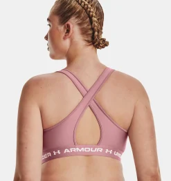 Discount Under Armour Reggiseno Sportivo Ua Crossback Mid Da Donna Pink Elixir / White - 697