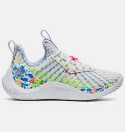 Flash Sale Under Armour Scarpe Da Basket Grade School Curry Flow 10 Splash Party White / Electric Blue - 100