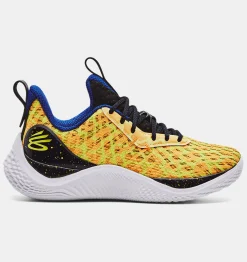 Shop Under Armour Scarpe Da Basket Grade School Curry Flow 10 Bang Bang Steeltown Gold / Black - 701