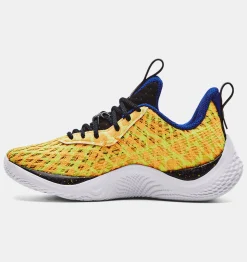 Shop Under Armour Scarpe Da Basket Grade School Curry Flow 10 Bang Bang Steeltown Gold / Black - 701