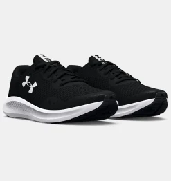 Sale Under Armour Scarpe Da Corsa Grade School Ua Charged Pursuit 3 Da Ragazzo Black / White - 001