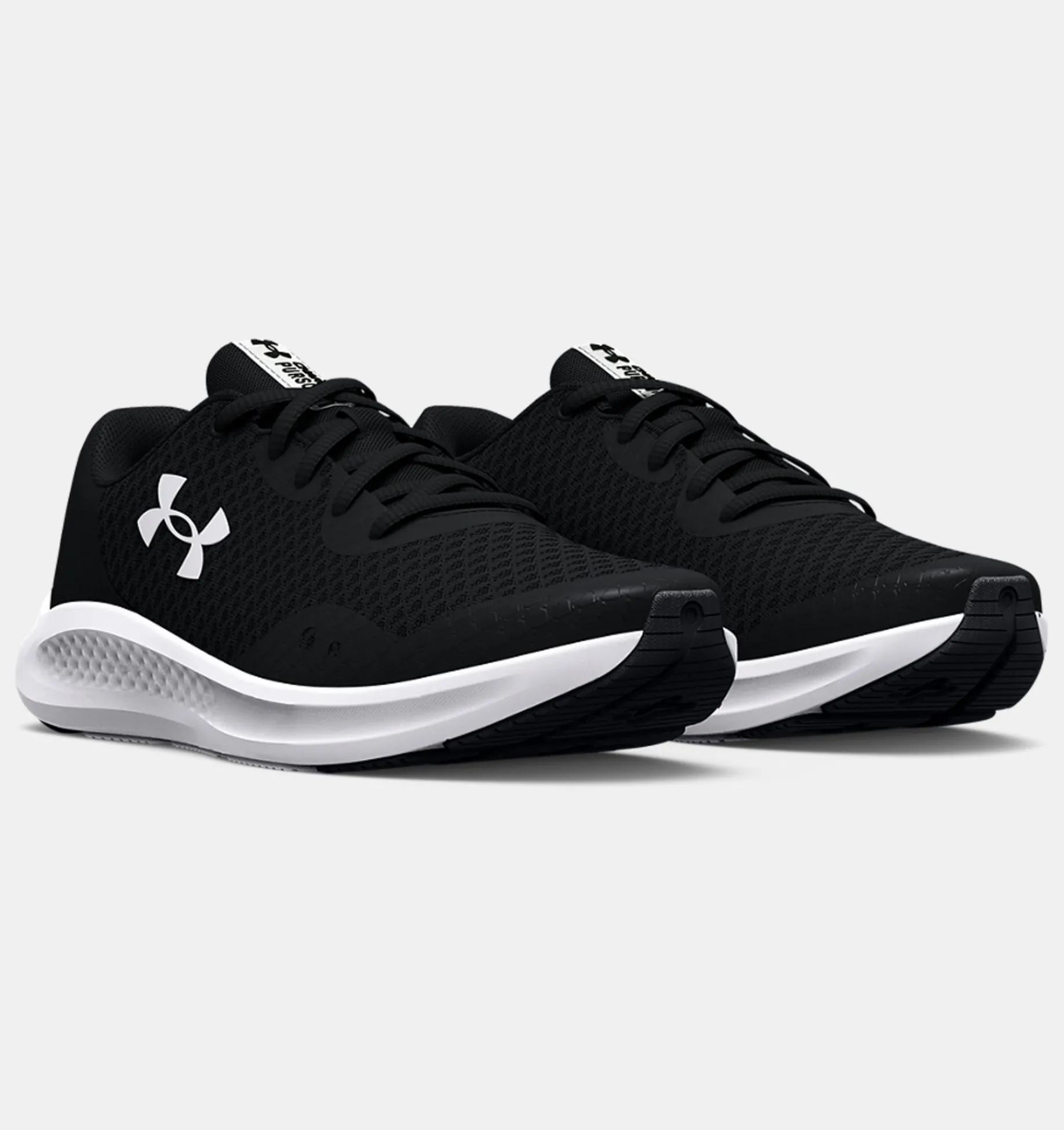 Sale Under Armour Scarpe Da Corsa Grade School Ua Charged Pursuit 3 Da Ragazzo Black / White - 001
