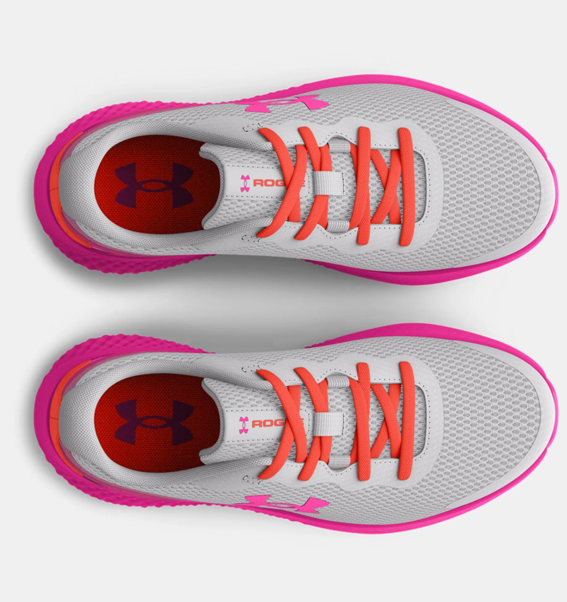 New Under Armour Scarpe Da Corsa Pre-School Ua Rogue 3 Al Da Ragazza Halo Gray / After Burn - 103