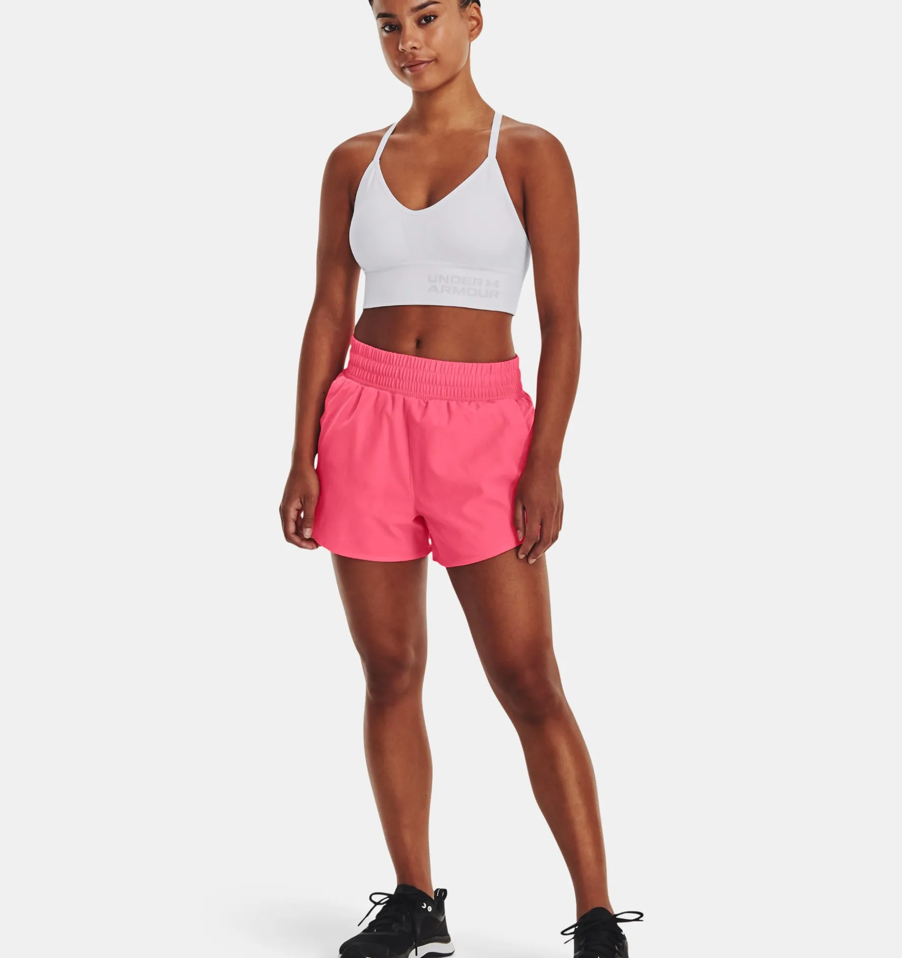 Sale Under Armour Shorts Ua Flex Woven 8 Cm Da Donna Pink Shock - 683