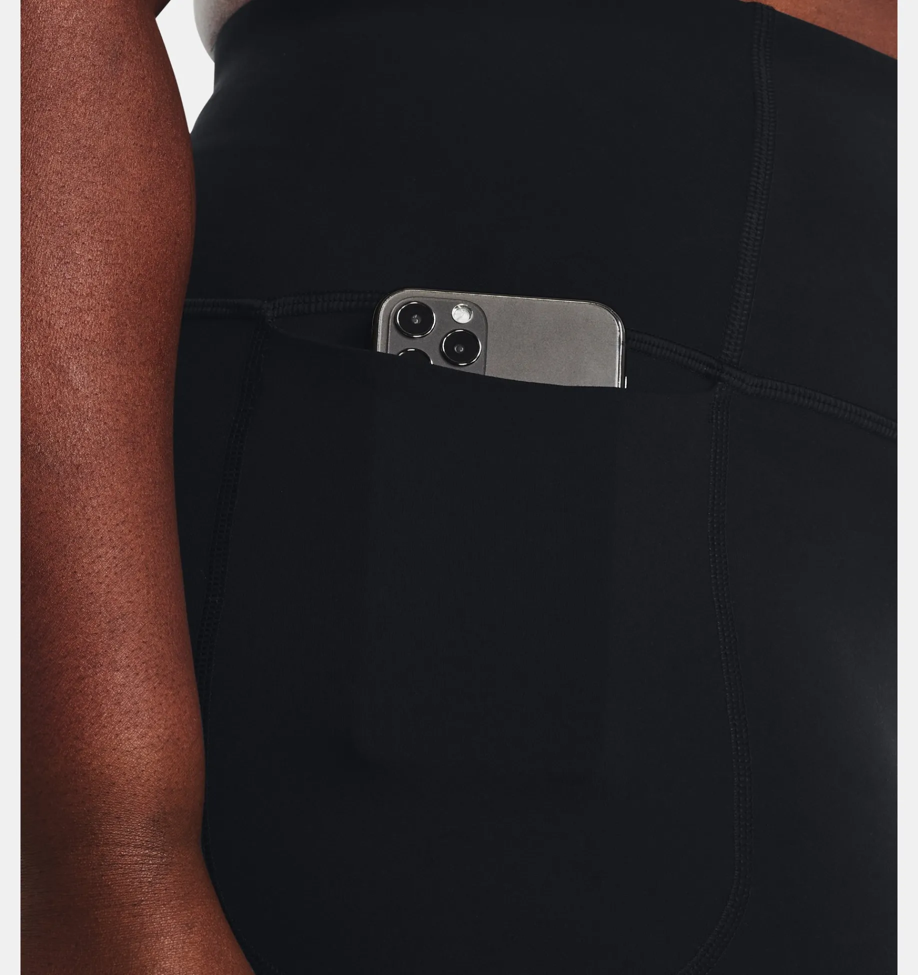 Best Sale Under Armour Shorts Ua Meridian Bike Da Donna Black / Metallic Silver - 001