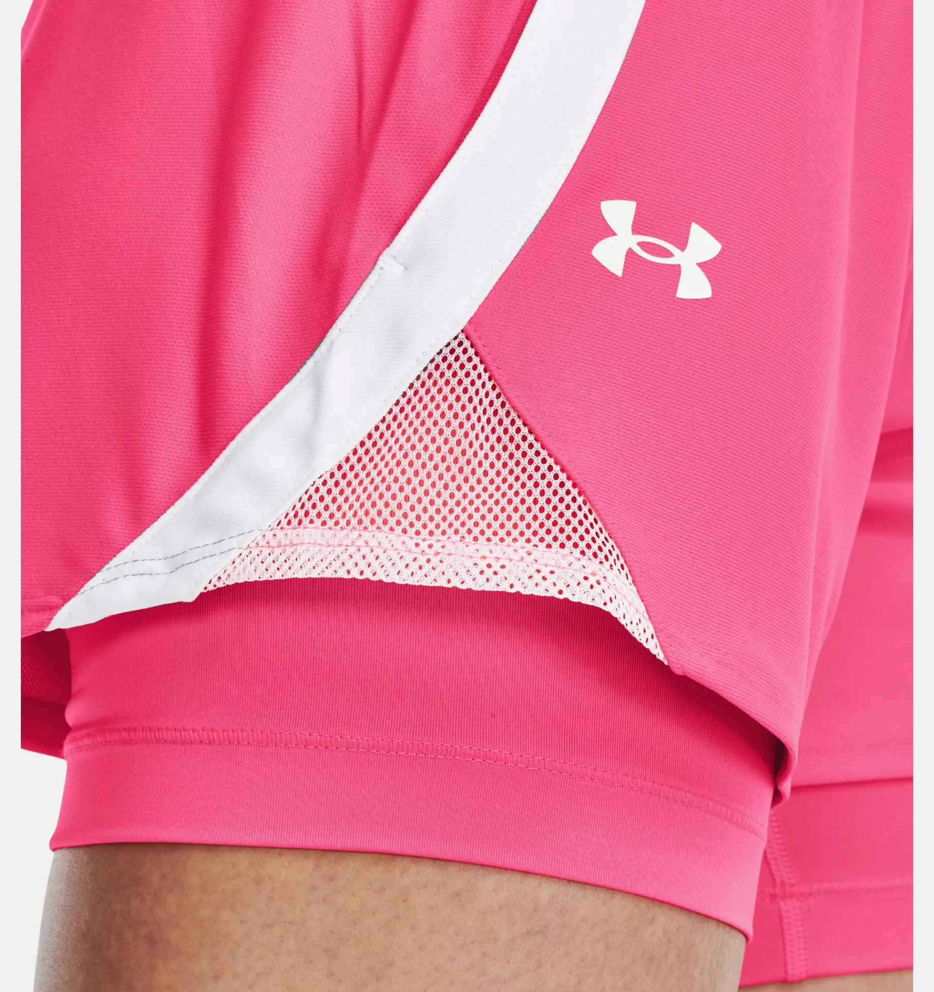 Outlet Under Armour Shorts Ua Play Up 2 In 1 Da Donna Cerise / White - 653